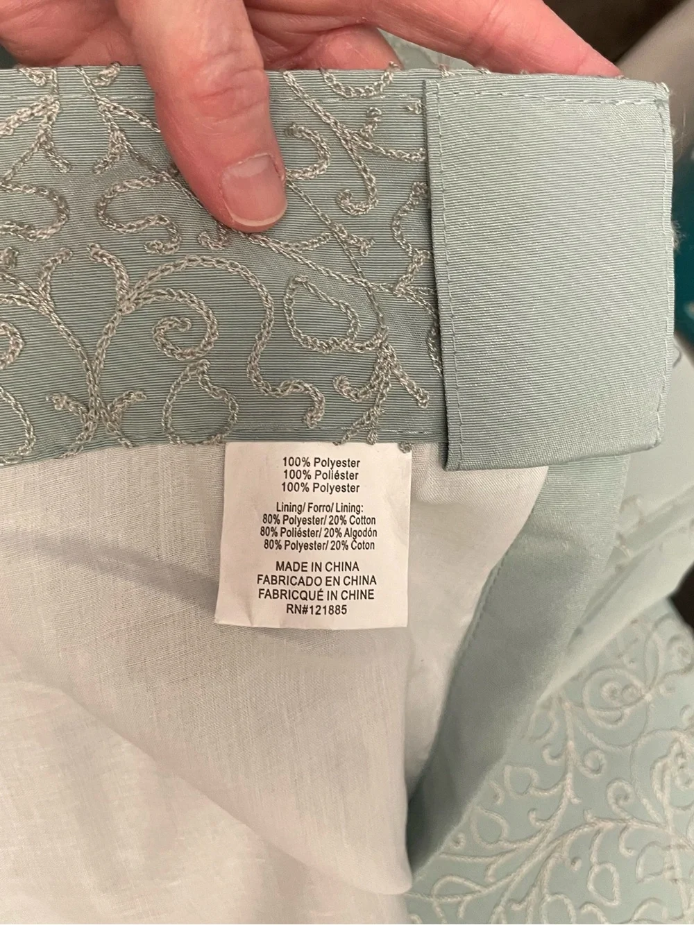 Elegant Sage Embroidered curtains - 4 panels